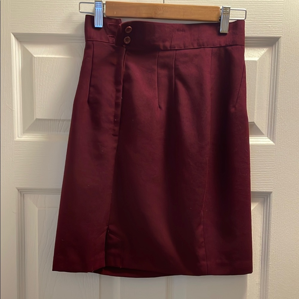 Vintage Burgundy Skirt